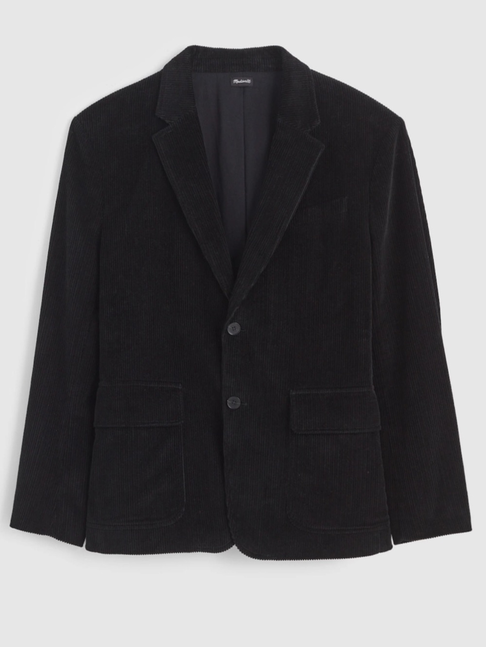 NWT Madewell Unstructured Blazer in Corduroy 38-Black